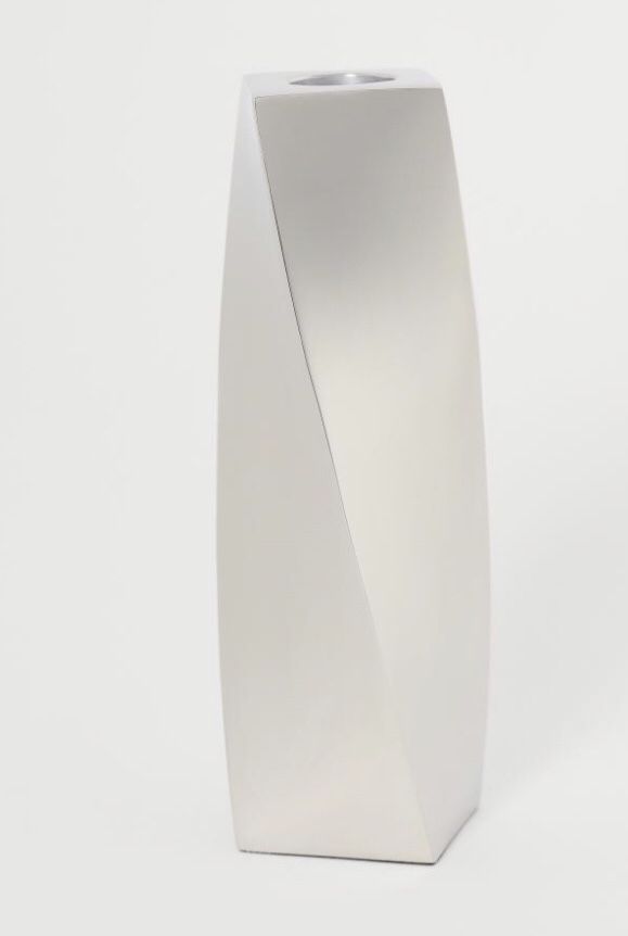 OKAZJA! Nowy H&M Home swiecznik srebrny metalowy glamour klasyczny