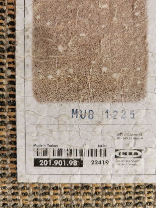 Dywan beż/szary długi włos GASER Ikea 240x170 cm