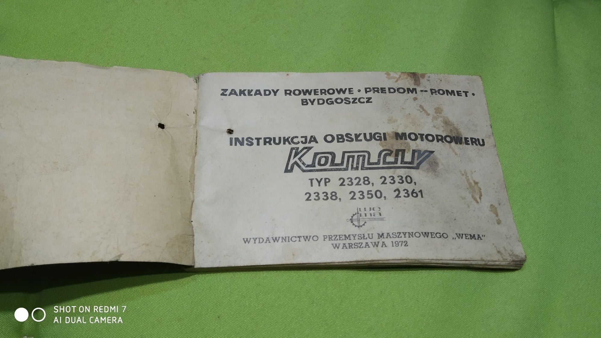 Instrukcja-ksiazeczka obsługi komarek