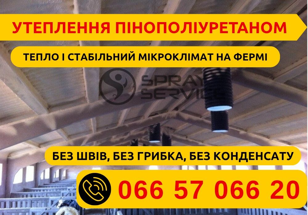 УТЕПЛЕННЯ ФЕРМ: птахоферм, свинарників піною ППУ теплоізоляція