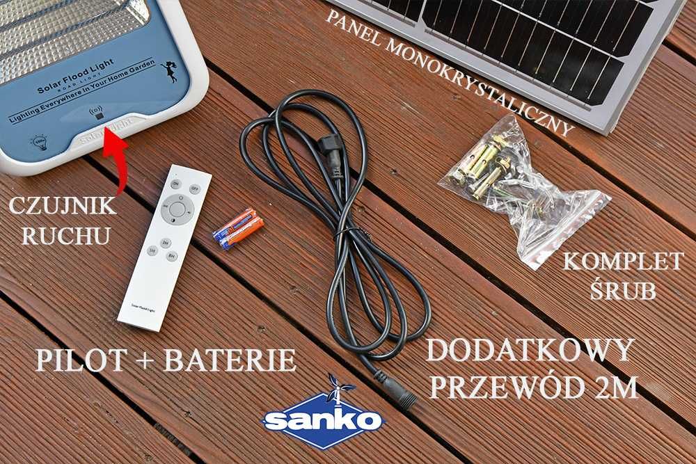Lampa solarna SANKO LED E3 (100W) + panel słoneczny 25W czujnik ruchu