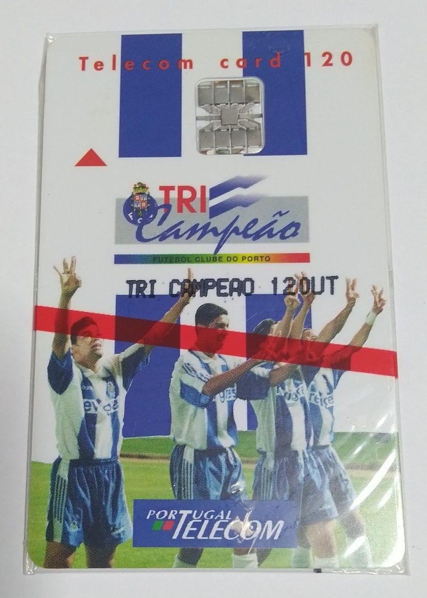Cartão telefone do Futebol Clube Porto TRi Campeão