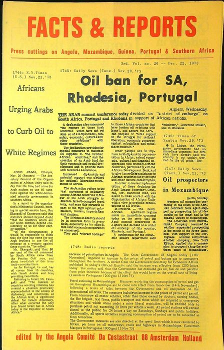 Rara publicação para a História da África Portuguesa - Dezembro 1973