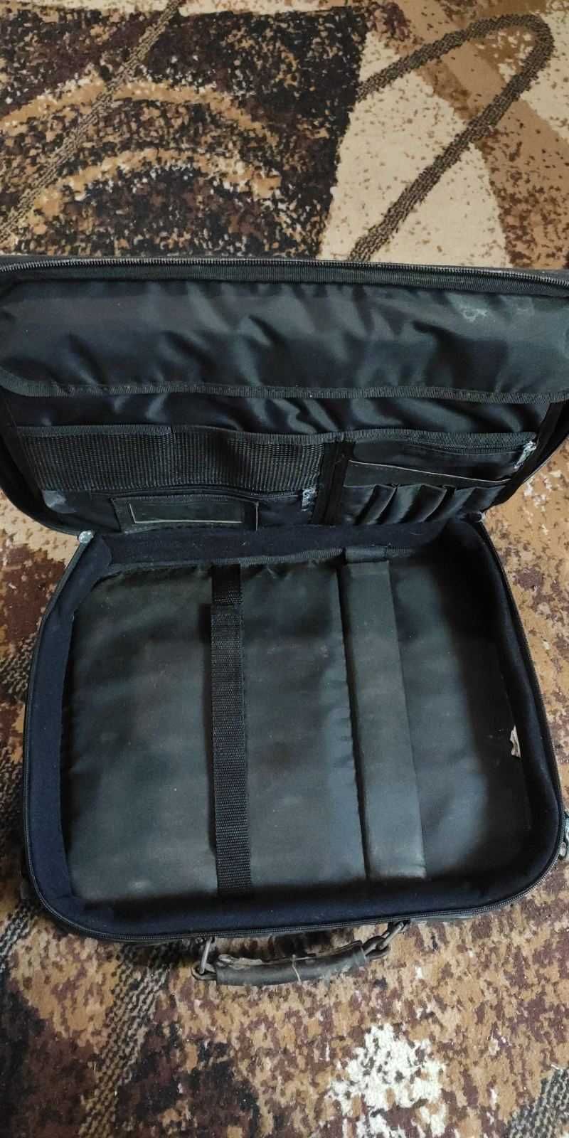 Мужская сумка-портфель через плечо для документов и ноутбука