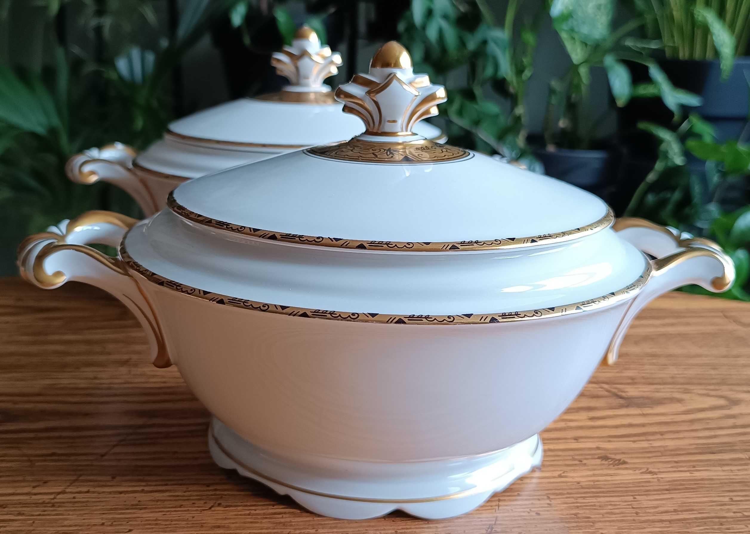 Porcelanowy zestaw kawowo obiadowo śniadaniowy - Art Deco