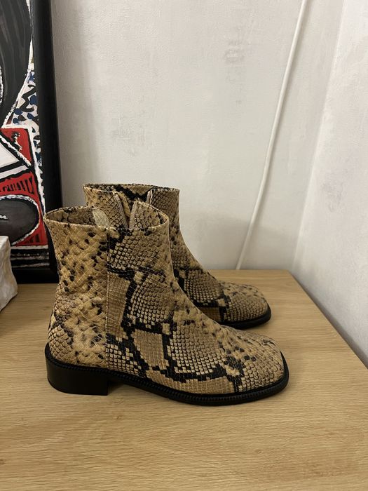 Черевики Hvoya 41, під змію, квадратний ніс, стиль Mista, Marni, Acne