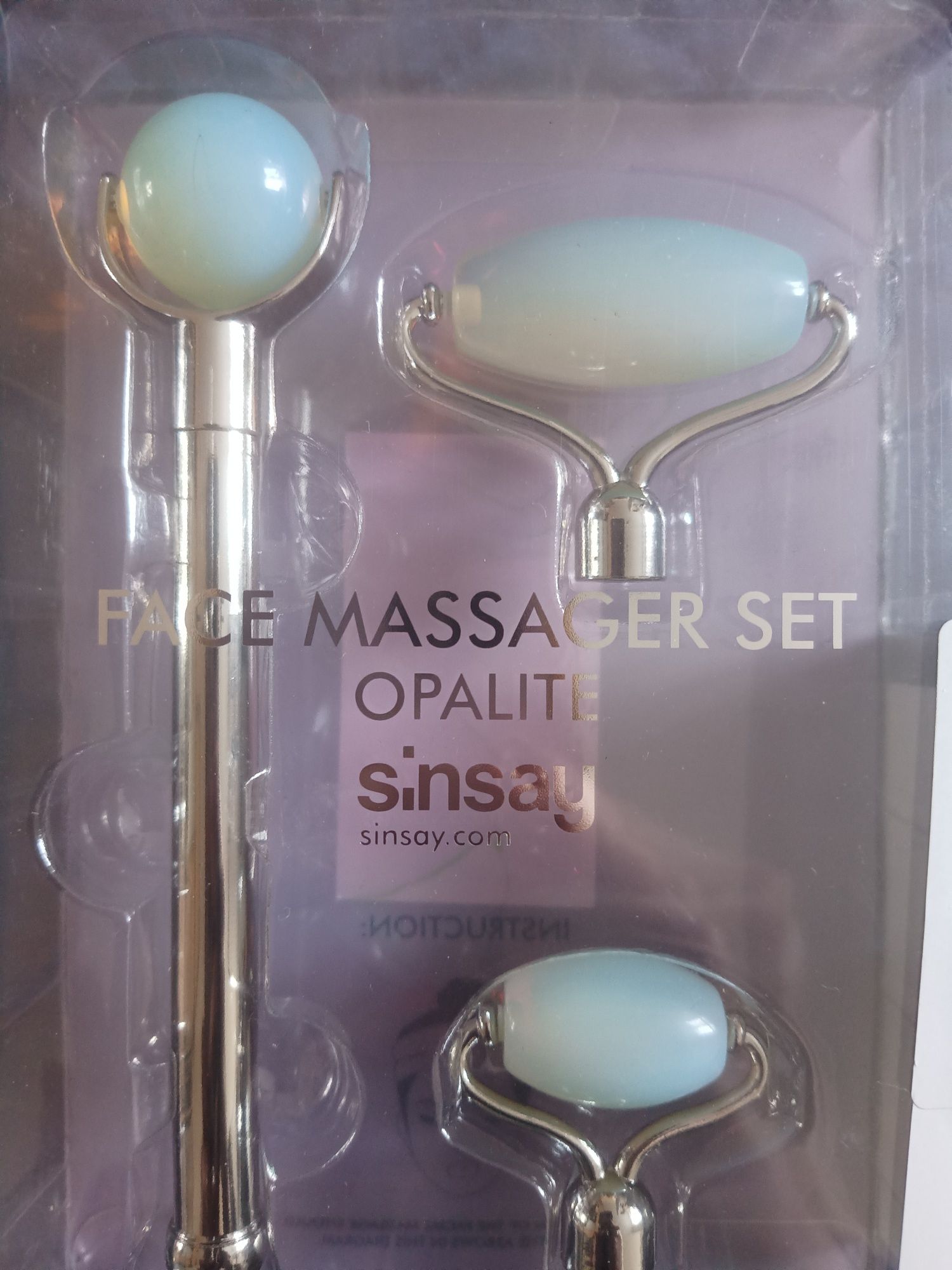 Srebrny roller do twarzy z 3 końcówkami opal Sinsay