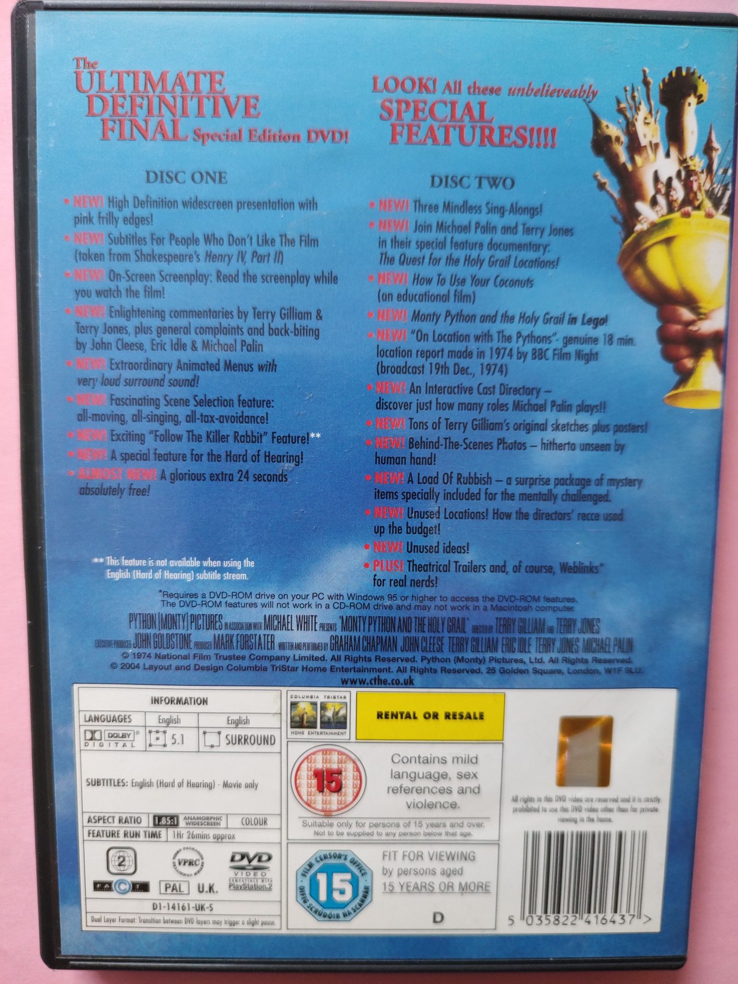 Monty Python and the Holy Grail 2 dvd  stan idealny j. angielski