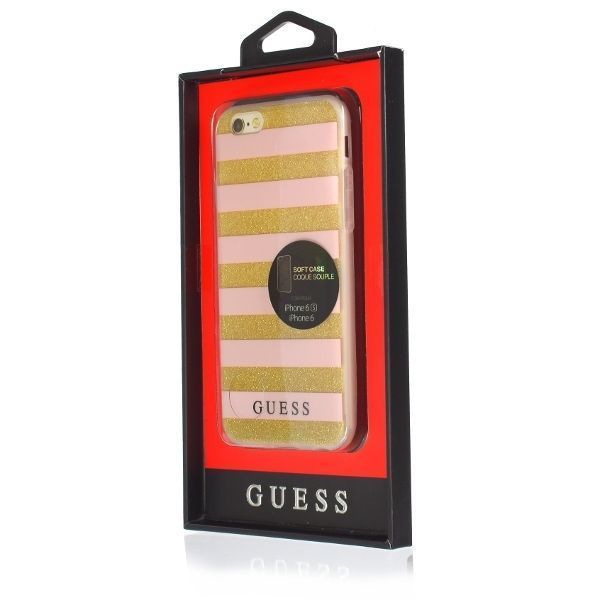 Guess Guhcp6Stgpi Iphone 6/6S Pink Hardcase Ethnic Chic Stripes 3D