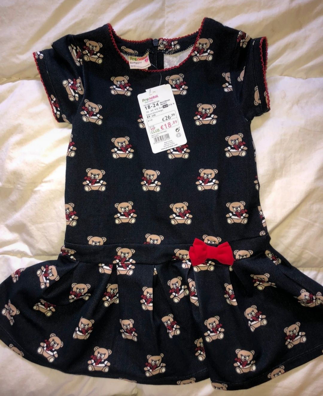 PréNatal - Vestido Menina - Tamanho 3/6 Meses - Novo - C/ etiqueta