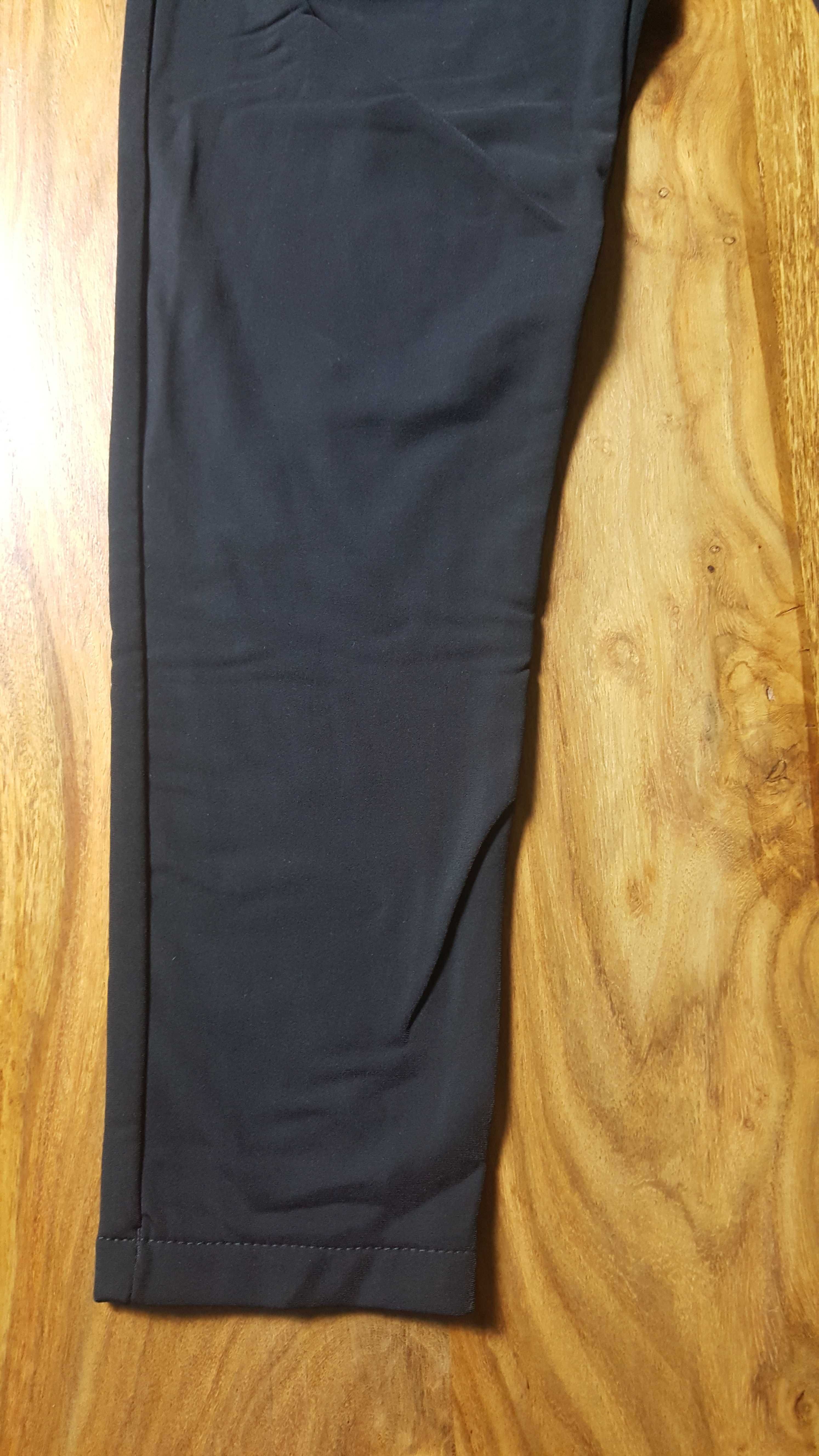 Czarne ocieplane spodnie Balloon fit Joggers Legginsy XS/S 34/36