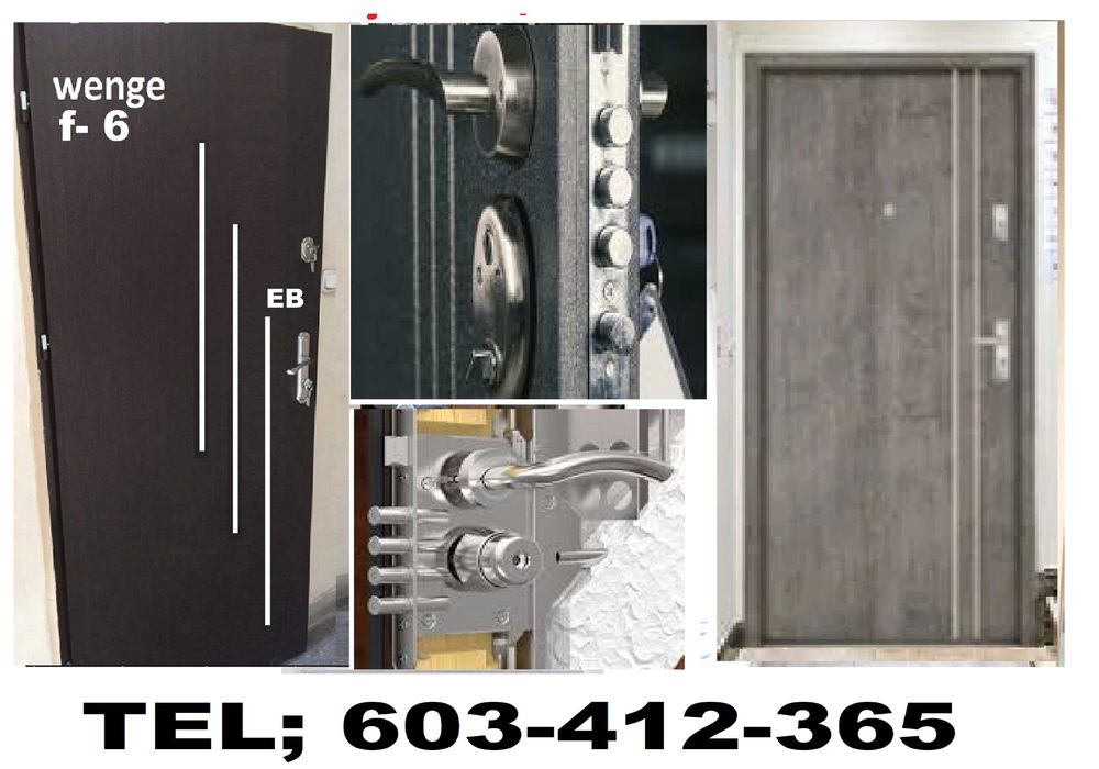 Drzwi WEJŚCIOWE do mieszkania, zewnętrzne, wewnątrzklatkowe z montażem