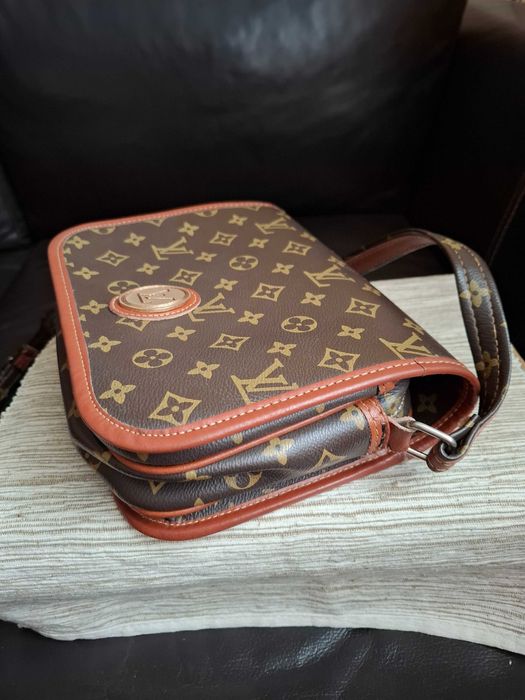 Torebka brązowo czarna a la louis vuitton na długim pasku