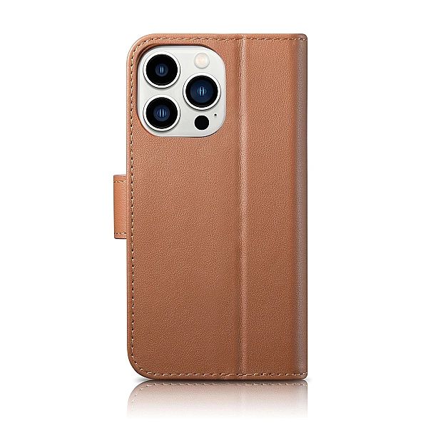 iCarer Wallet Case 2in1 etui iPhone 14 Pro skórzany pokrowiec z klapką