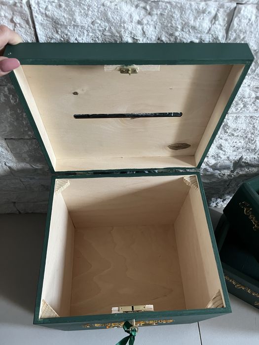 Skrzynka na koperty ślubne pudełko na obrączki koszyczki ratunkowe