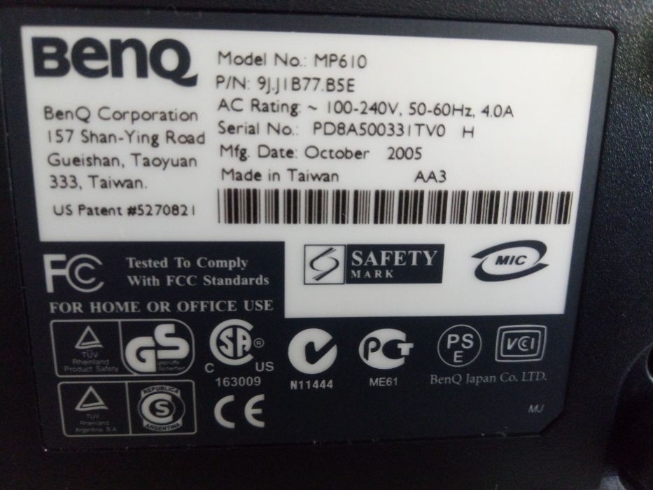 продам проектор BENQ mp610
