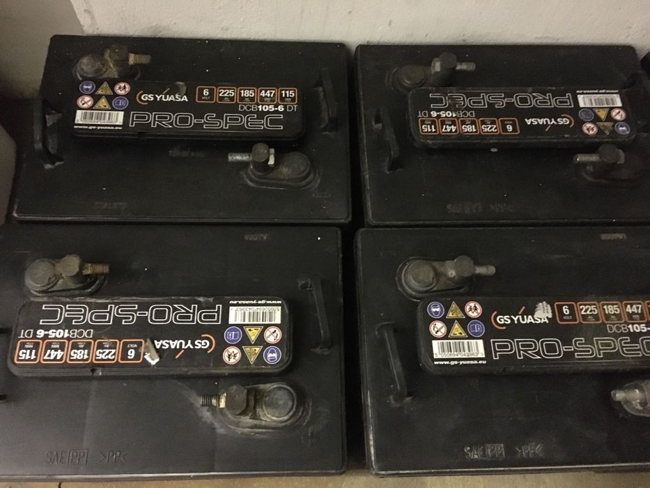 Akumulatory baterie trakcyjne yuasa t105 ah225 zwyżka fotowoltaika