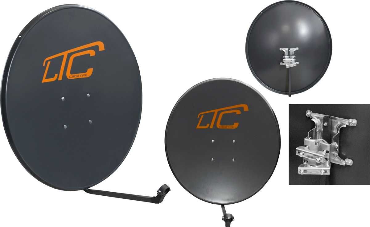 Nowa Antena Satelitarna SAT LTC 80 CM GRAFIT TANIO