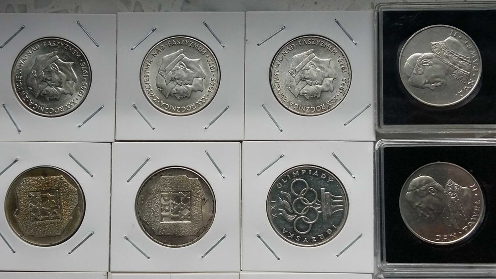 Papież 1000 zł 1982 83 Mapka 200 zł 1974 Faszyzm 1975 Igrzyska 1976