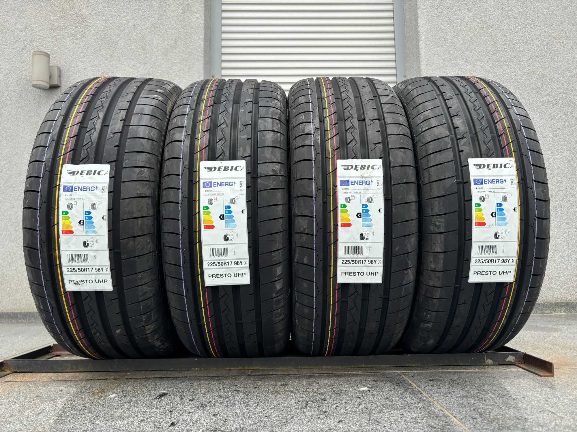 x4 letnie 225/50R17 Dębica UHP2 98Y XL prod. 2023r C,B,71db gwarancj