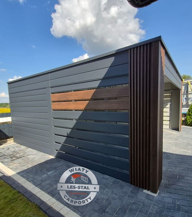Wiata blaszana Lamele Carport Premium