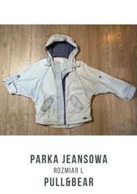 Jeansowa Parka Pull&Bear Oversize