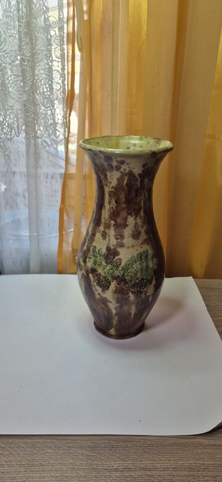 Duży ceramiczny wazon starocia PRL