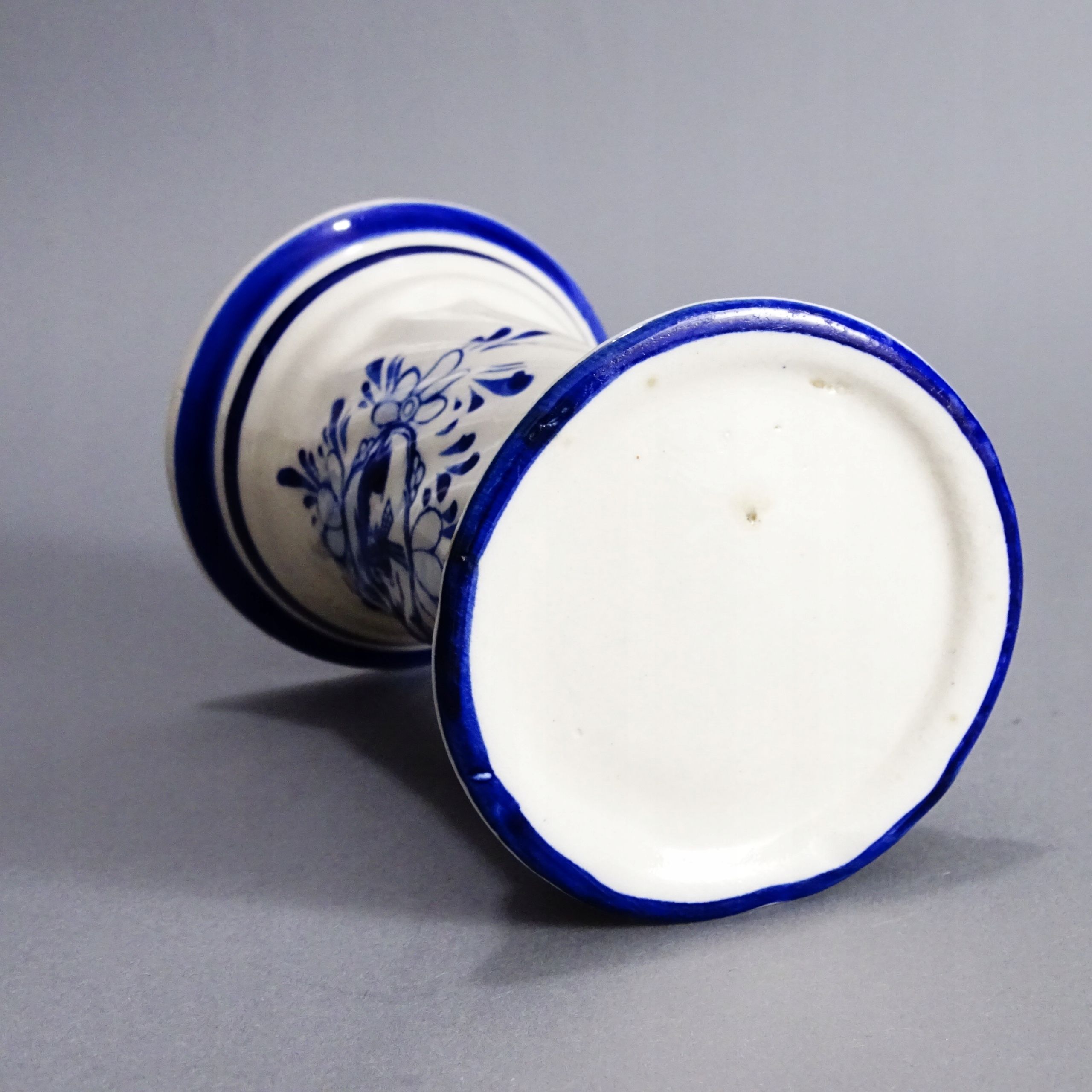 ceramika holenderska ręcznie malowana podstawa świecznik