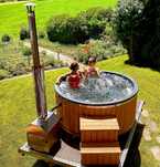 BALIA Ogrodowa Jacuzzi 200 cm PIEC ZEWNĘTRZNY AKRYL -8 osobowe 18 DYSZ