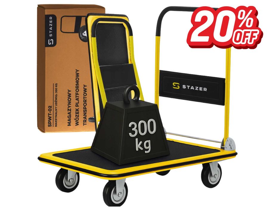 Składany Wózek Transportowy Magazynowy Towarowy Platformowy WYPRZEDAŻ