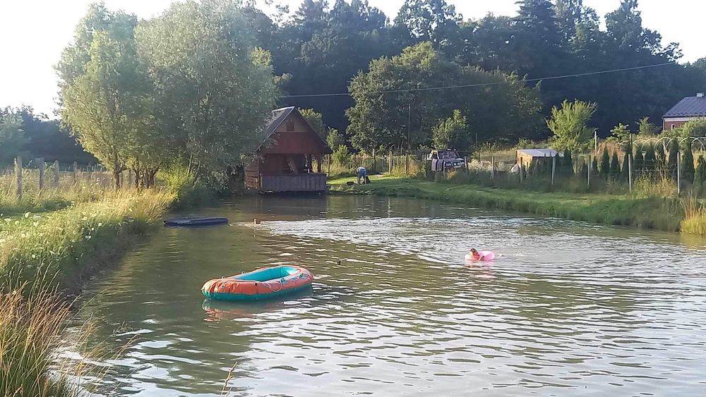 Domek nad stawem , las ,jacuzzi ,łowisko wędkarskie, Bieszczady