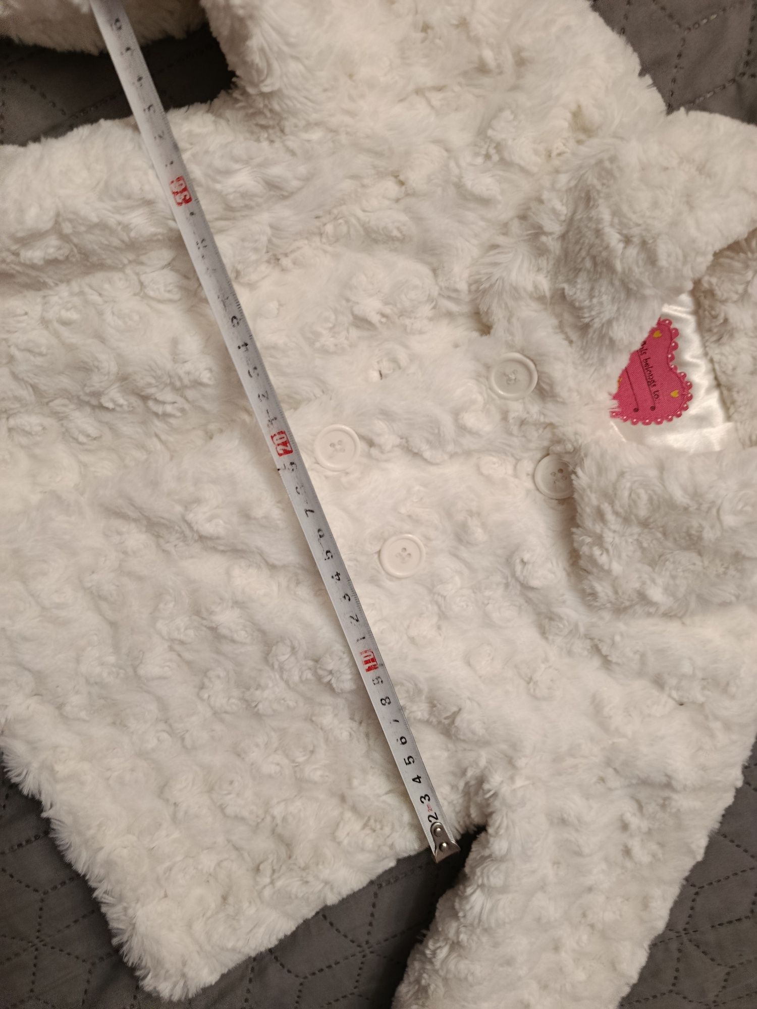Białe futerko Marks Spencer r 86/92
