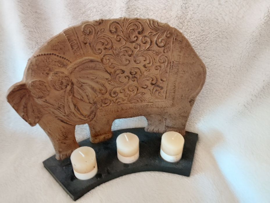 Porta velas em barro