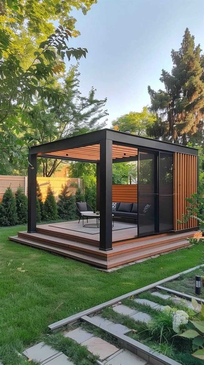 Альтанки в стилі LOFT виробництво та монтаж "під ключ"
