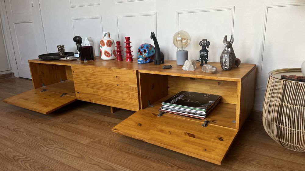 Móvel TV madeira maciça em pinho