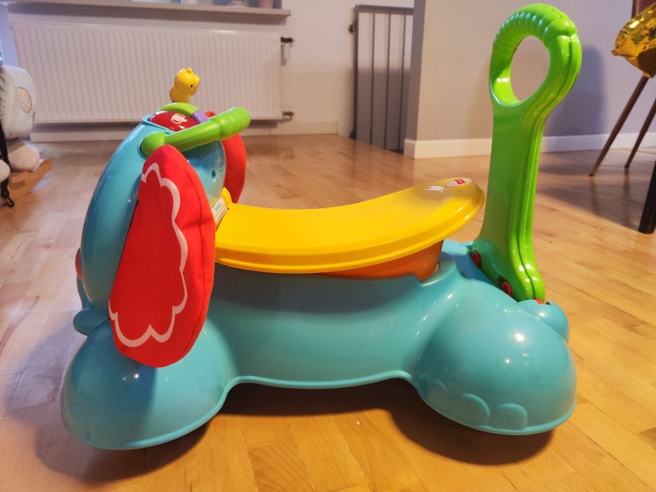 Słonik Fischer Price - chodzik, jeździk, skoczek