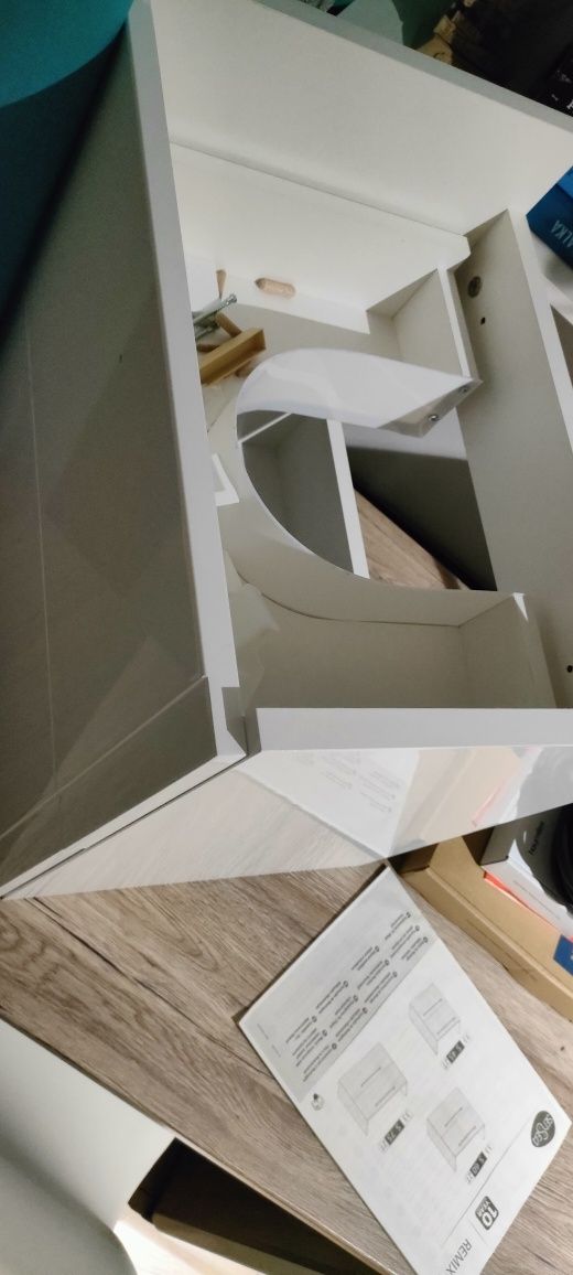 Szafka pod umywalkę 46cm mirano azzura plus szafka wiszaca