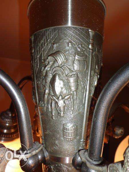 Komplet przepięknych lamp - wisząca, stojąca, 2 kinkiety