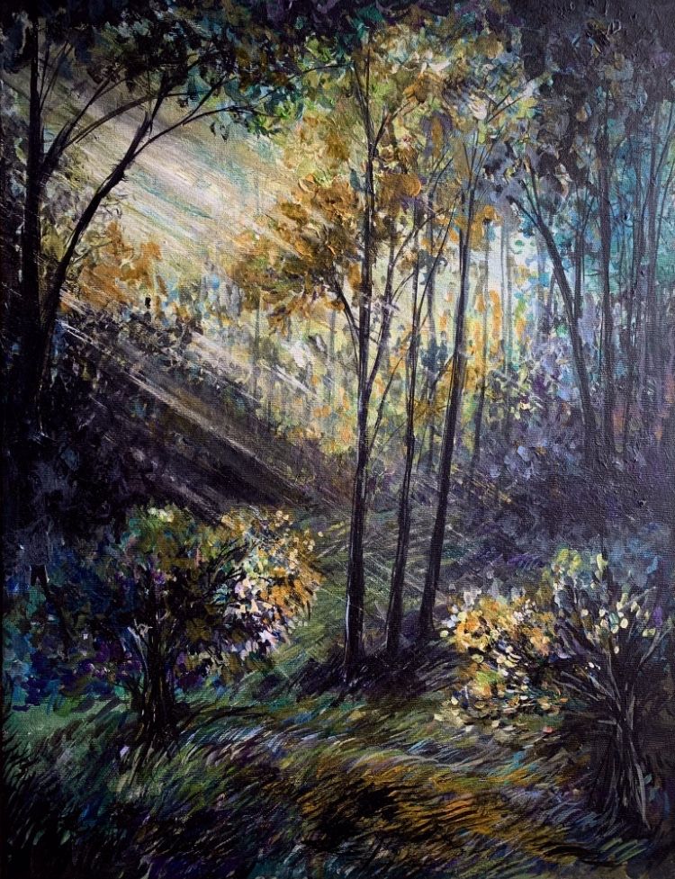 Картина маслом «Сказочный лес» 45х60см