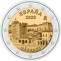 Moeda 2€ comemorativa Espanha Cáceres