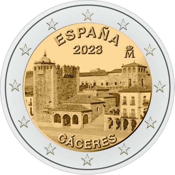Moeda 2€ comemorativa Espanha Cáceres