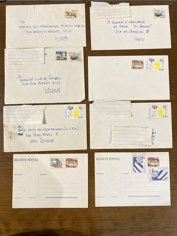 Lote de Envelopes selados mais bilhetes postais