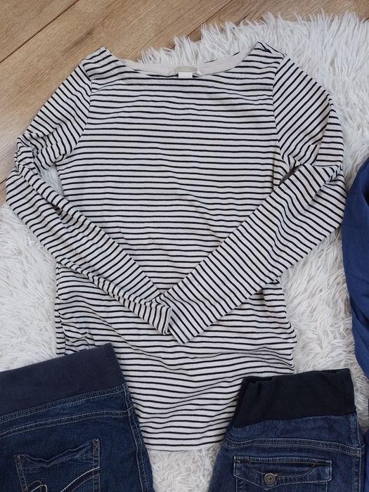 4szt Ubrania ciążowe M/L bluzka koszula jeansy