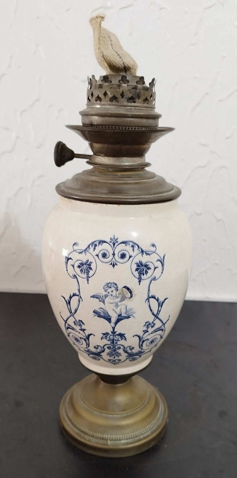 Candeeiro petróleo francês (Séc. XIX)