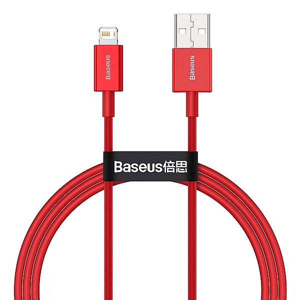 Baseus Superior kabel USB - Lightning 2,4 A 1 m czerwony (CALYS-A09)