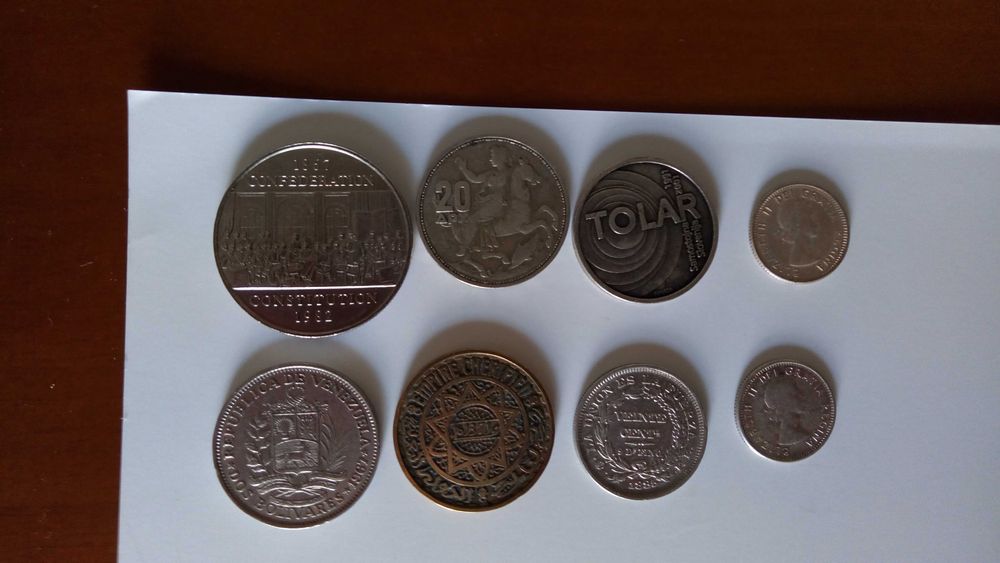 Sete (7) Moedas Diversas para Coleção, (VER DESCRITIVO)