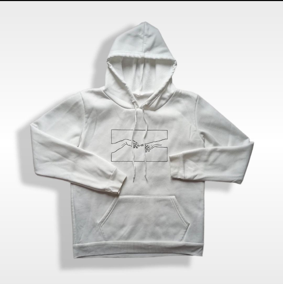 bluza z kapturem hoodie z kieszenią kangurek z nadrukiem