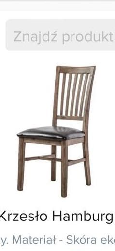 Stół Hamburg 180x90 i 6 krzeseł drzewo akacjowe plus eko skóra