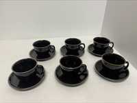 Filiżanki do kawy i herbaty porcelanowe ze spodkami 280 ml [340604]