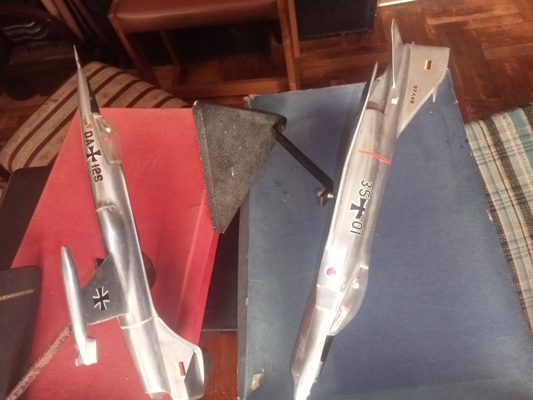 Stary Samolot kolekcjonerski duża Metalowa zabawka model stał alu XXw.